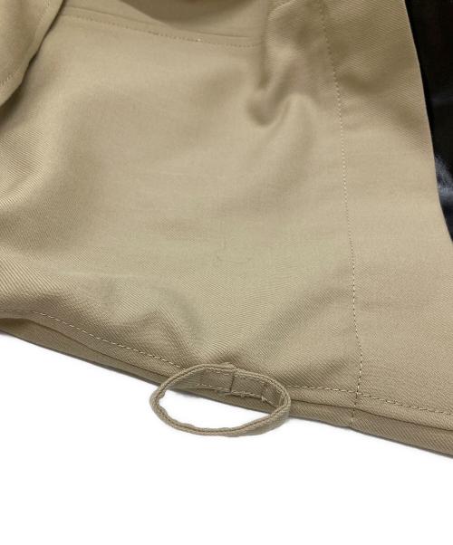 Jean Paul GAULTIER（ジャンポールゴルチェ）Jean Paul GAULTIER (ジャンポールゴルチェ) PVC切替トレンチコート ベージュ×ブラック サイズ:40の古着・服飾アイテム