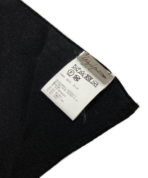 YOHJI YAMAMOTO（ヨウジヤマモト）YOHJI YAMAMOTO (ヨウジヤマモト) シルクスカーフ/silk scarf ブラックの古着・服飾アイテム