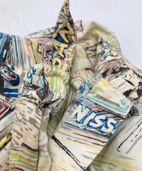 reyn spooner（レイン スプナー）reyn spooner (レイン スプナー) 総柄シャツ/All-over print shirt ベージュ×グリーン サイズ:Lの古着・服飾アイテム