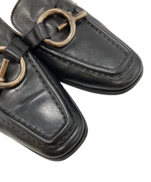 HERMES（エルメス）HERMES (エルメス) シェーヌダンクルローファー/Chaine d'Ancre Loafers ブラック サイズ:23.5㎝の古着・服飾アイテム