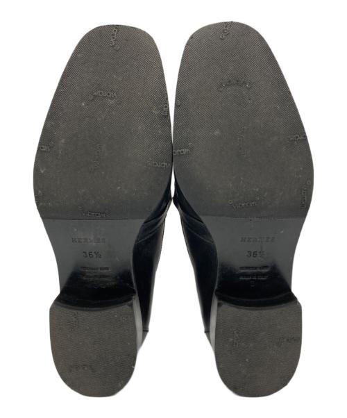 HERMES（エルメス）HERMES (エルメス) シェーヌダンクルローファー/Chaine d'Ancre Loafers ブラック サイズ:23.5㎝の古着・服飾アイテム