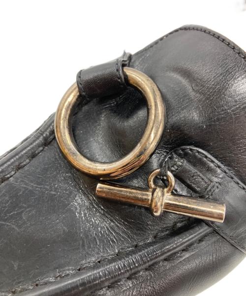 HERMES（エルメス）HERMES (エルメス) シェーヌダンクルローファー/Chaine d'Ancre Loafers ブラック サイズ:23.5㎝の古着・服飾アイテム