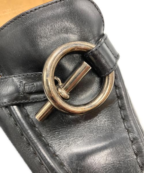 HERMES（エルメス）HERMES (エルメス) シェーヌダンクルローファー/Chaine d'Ancre Loafers ブラック サイズ:23.5㎝の古着・服飾アイテム
