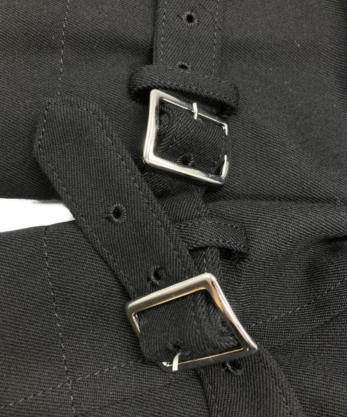 COMME des GARCONS HOMME PLUS（コムデギャルソンオムプリュス）COMME des GARCONS HOMME PLUS (コムデギャルソンオムプリュス) ファー切替ノーカラートレンチコート/Fur-trimmed collarless trench coat ブラック サイズ:Lの古着・服飾アイテム