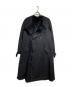 COMME des GARCONS HOMME PLUS（コムデギャルソンオムプリュス）の古着「ファー切替ノーカラートレンチコート/Fur-trimmed collarless trench coat」｜ブラック