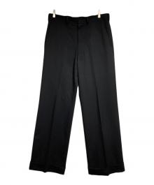 JUNYA WATANABE（ジュンヤワタナベ）の古着「ウールギャバジンバギースラックス/Wool Gabardine Baggy Slacks」｜ブラック