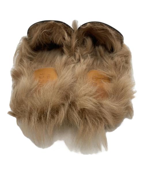 GUCCI（グッチ）GUCCI (グッチ) 鬼UFO刺繍プリンスタウンファーミュール ブラック サイズ:7.5の古着・服飾アイテム