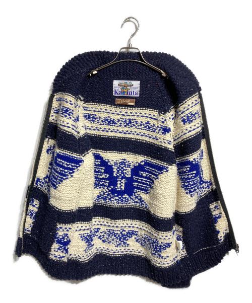 KANATA（カナタ）KANATA (カナタ) カウチンニットカーディガン/Cowichan knit cardigan ネイビー サイズ:－の古着・服飾アイテム