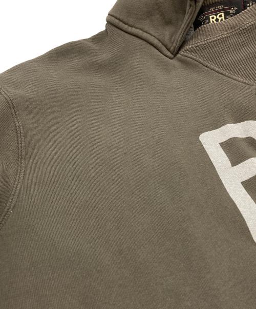 RRL（ダブルアールエル）RRL (ダブルアールエル) ロゴプリント後付けフーディー/parka グレー サイズ:Ｌの古着・服飾アイテム