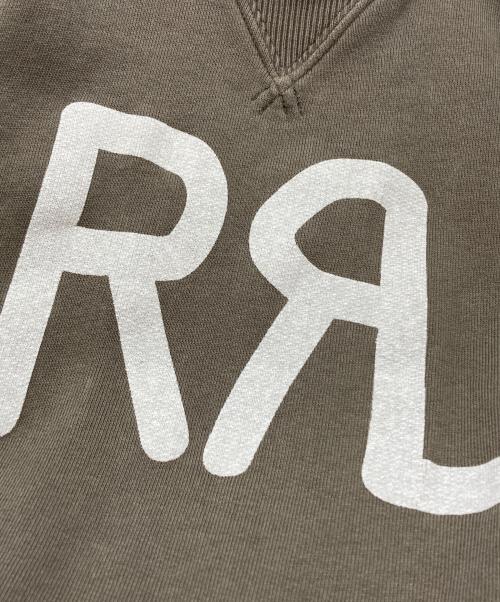 RRL（ダブルアールエル）RRL (ダブルアールエル) ロゴプリント後付けフーディー/parka グレー サイズ:Ｌの古着・服飾アイテム