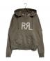 RRL（ダブルアールエル）の古着「ロゴプリント後付けフーディー/parka」｜グレー