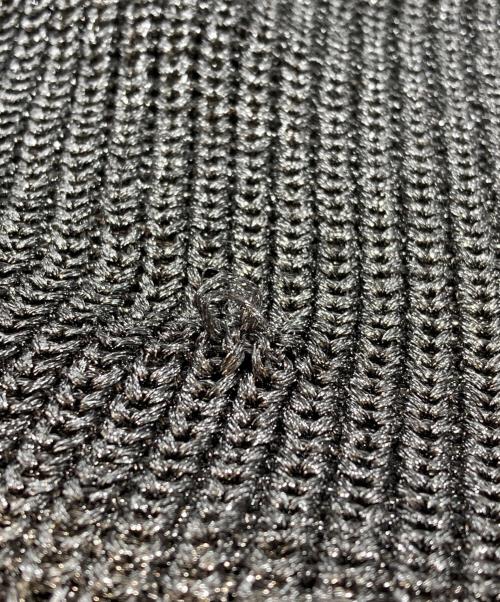 NOUNLESS（ナウンレス）NOUNLESS (ナウンレス) SHINY FOIL GRUNGE KNIT/シャイニーフォイルグランジニット シルバー サイズ:2の古着・服飾アイテム