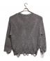NOUNLESS (ナウンレス) SHINY FOIL GRUNGE KNIT/シャイニーフォイルグランジニット シルバー サイズ:2：8000円