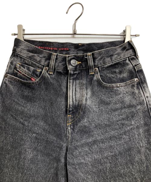 DIESEL（ディーゼル）DIESEL (ディーゼル) 1978 D-AKEMIワイドレッグデニムパンツ/Denim Pants ブラック サイズ:W24の古着・服飾アイテム