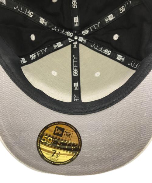 New Era（ニューエラ）New Era (ニューエラ) Supreme (シュプリーム) Leather Box logo new Era ホワイト サイズ:7　3/8の古着・服飾アイテム