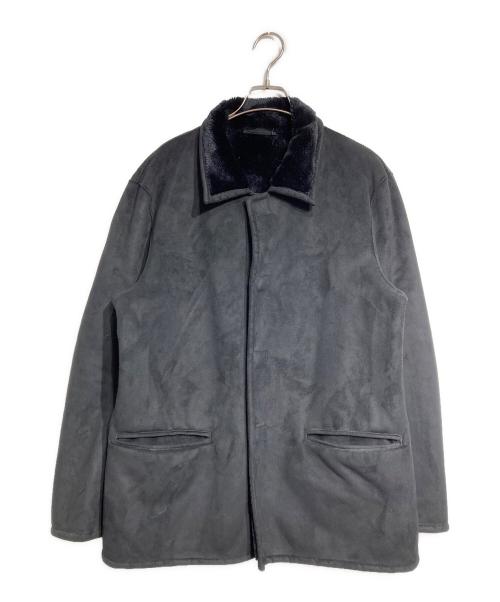 ARMANI COLLEZIONI（アルマーニ コレツィオーニ）ARMANI COLLEZIONI (アルマーニ コレツィオーニ) フェイクムートンジャケット/faux shearling jacket ブラック サイズ:50の古着・服飾アイテム