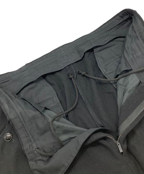 Yohji Yamamoto pour homme（ヨウジヤマモト プールオム）Yohji Yamamoto pour homme (ヨウジヤマモト プールオム) ウールフランネル タックパンツ/Wool Flannel Pleated Trousers  ブラック サイズ:4の古着・服飾アイテム
