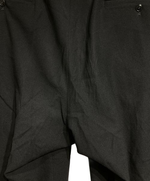 Yohji Yamamoto pour homme（ヨウジヤマモト プールオム）Yohji Yamamoto pour homme (ヨウジヤマモト プールオム) ウールフランネル タックパンツ/Pleated Wool Flannel Pants  ブラック サイズ:3の古着・服飾アイテム