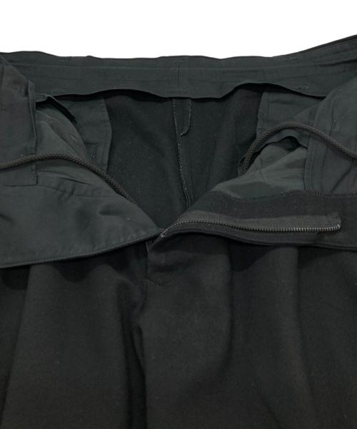 Yohji Yamamoto pour homme（ヨウジヤマモト プールオム）Yohji Yamamoto pour homme (ヨウジヤマモト プールオム) ウールフランネル タックパンツ/Pleated Wool Flannel Pants  ブラック サイズ:3の古着・服飾アイテム