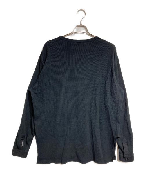 Yohji Yamamoto pour homme（ヨウジヤマモト プールオム）Yohji Yamamoto pour homme (ヨウジヤマモト プールオム) ヘンリーネックサーマルカットソー/Thermal Henley ブラック サイズ:3の古着・服飾アイテム