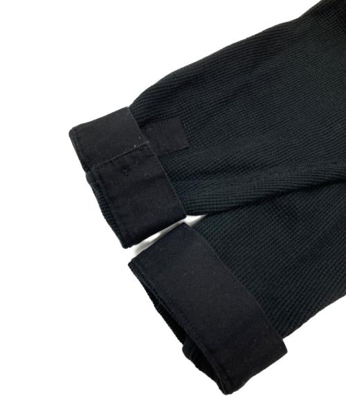 Yohji Yamamoto pour homme（ヨウジヤマモト プールオム）Yohji Yamamoto pour homme (ヨウジヤマモト プールオム) ヘンリーネックサーマルカットソー/Thermal Henley ブラック サイズ:3の古着・服飾アイテム