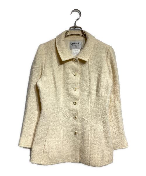 CHANEL（シャネル）CHANEL (シャネル) ココボタンツイードジャケット アイボリー サイズ:38の古着・服飾アイテム