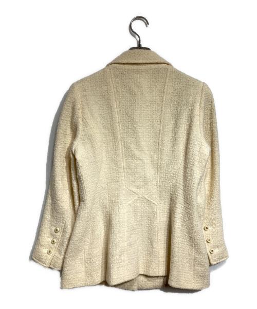 CHANEL（シャネル）CHANEL (シャネル) ココボタンツイードジャケット アイボリー サイズ:38の古着・服飾アイテム