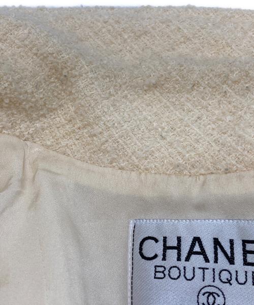 CHANEL（シャネル）CHANEL (シャネル) ココボタンツイードジャケット アイボリー サイズ:38の古着・服飾アイテム