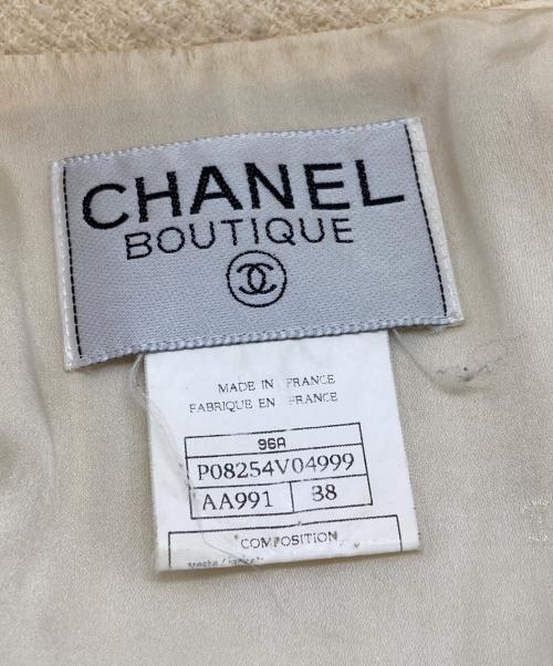 CHANEL（シャネル）CHANEL (シャネル) ココボタンツイードジャケット アイボリー サイズ:38の古着・服飾アイテム