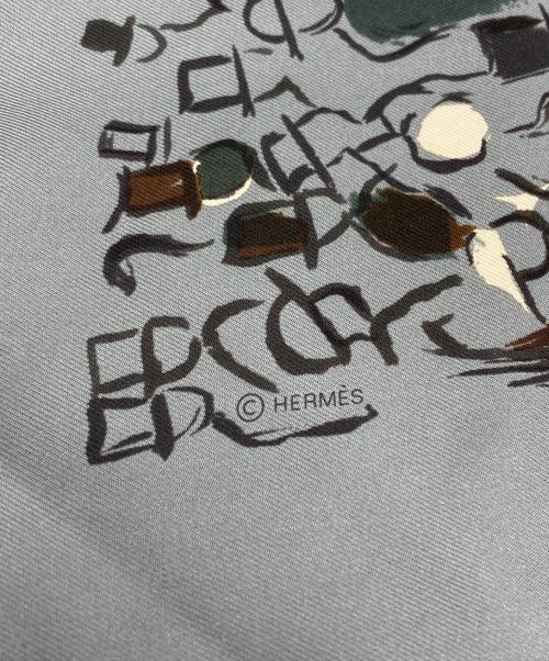 HERMES（エルメス）HERMES (エルメス) シルクスカーフ/silk scarf/カレ90 ブルーの古着・服飾アイテム