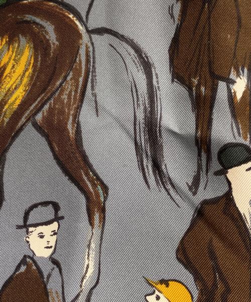 HERMES（エルメス）HERMES (エルメス) シルクスカーフ/silk scarf/カレ90 ブルーの古着・服飾アイテム