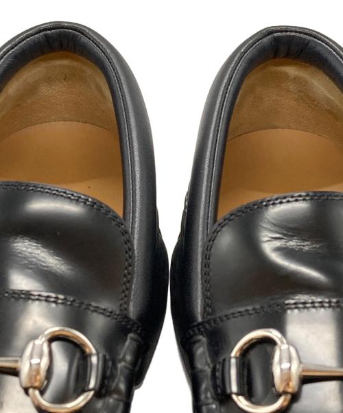 GUCCI（グッチ）GUCCI (グッチ) プラットフォームホースビットローファー/Platform Horsebit Loafers ブラック サイズ:10の古着・服飾アイテム