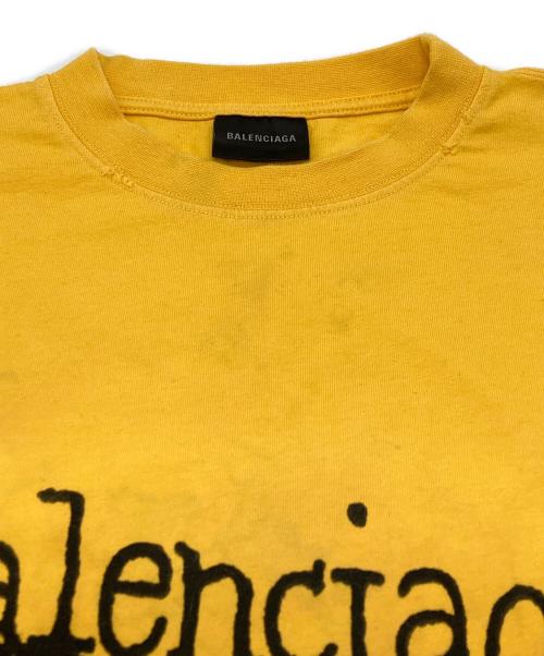 BALENCIAGA（バレンシアガ）BALENCIAGA (バレンシアガ) Handwritten Campaign Logo T-Shirt/ハンドリトゥンキャンペーンロゴTシャツ イエロー サイズ:Sの古着・服飾アイテム