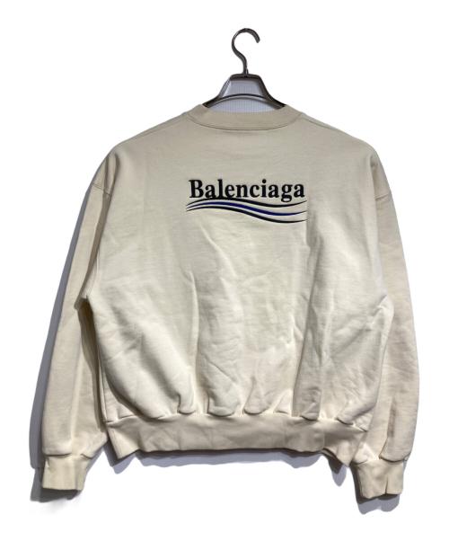 BALENCIAGA（バレンシアガ）BALENCIAGA (バレンシアガ) キャンペーンロゴスウェット ベージュ サイズ:Sの古着・服飾アイテム
