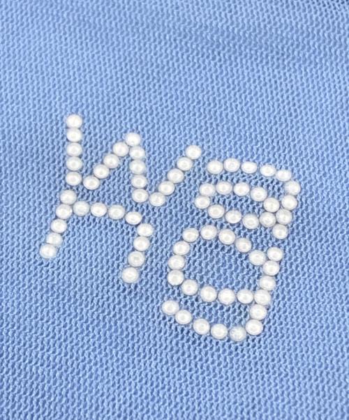 ALEXANDER WANG（アレキサンダー・ワン）ALEXANDER WANG (アレキサンダー・ワン) Evening Haze Semi-Sheer Mesh Topクリスタル装飾ストレッチチュールトップ ブルー サイズ:XSの古着・服飾アイテム