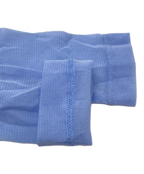 ALEXANDER WANG（アレキサンダー・ワン）ALEXANDER WANG (アレキサンダー・ワン) Evening Haze Semi-Sheer Mesh Topクリスタル装飾ストレッチチュールトップ ブルー サイズ:XSの古着・服飾アイテム