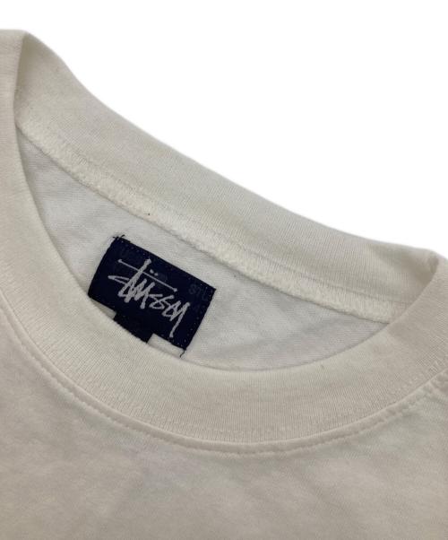 stussy（ステューシー）stussy (ステューシー) ボーダーTシャツ ホワイト サイズ:Lの古着・服飾アイテム