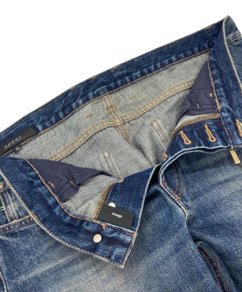 GUCCI（グッチ）GUCCI (グッチ) ウォッシュ加工スキニーデニムパンツ/Washed skinny jeans インディゴ サイズ:46の古着・服飾アイテム