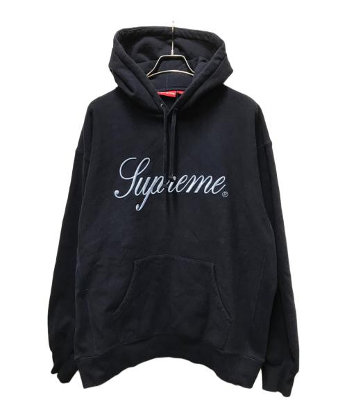 SUPREME（シュプリーム）Supreme (シュプリーム) Embroidered Script Hooded Sweatshirt ネイビー サイズ:Lの古着・服飾アイテム