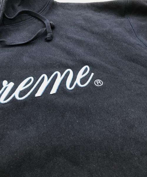 SUPREME（シュプリーム）Supreme (シュプリーム) Embroidered Script Hooded Sweatshirt ネイビー サイズ:Lの古着・服飾アイテム