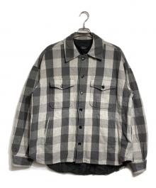 UNUSED（アンユーズド）の古着「CPOブロックチェックシャツジャケット/Block Check Shirt Jacket」｜グレー