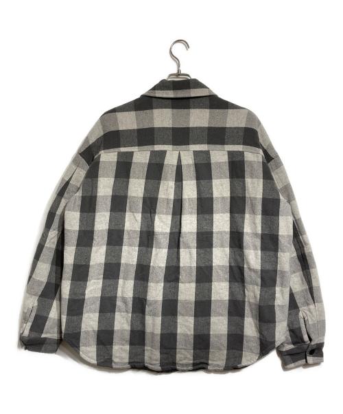 UNUSED（アンユーズド）UNUSED (アンユーズド) CPOブロックチェックシャツジャケット/Block Check Shirt Jacket グレー サイズ:3の古着・服飾アイテム