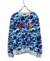 A BATHING APE（ア ベイシング エイプ）の古着「ABC CAMO SHARK CREWNECK SWEATSHIRT」｜ブルー