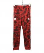 adidas×A BATHING APEアディダス×ア ベイシング エイプ）の古着「CAMO JERZEY PANTS」｜レッド