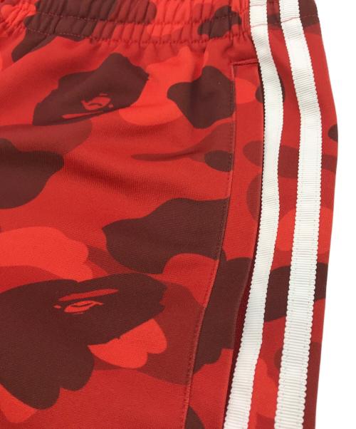 adidas（アディダス）adidas (アディダス) A BATHING APE (ア ベイシング エイプ) CAMO JERZEY PANTS  レッド サイズ:Lの古着・服飾アイテム