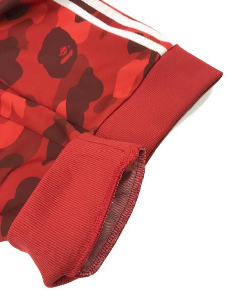 adidas（アディダス）adidas (アディダス) A BATHING APE (ア ベイシング エイプ) CAMO JERZEY PANTS  レッド サイズ:Lの古着・服飾アイテム