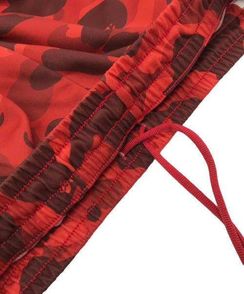adidas（アディダス）adidas (アディダス) A BATHING APE (ア ベイシング エイプ) CAMO JERZEY PANTS  レッド サイズ:Lの古着・服飾アイテム