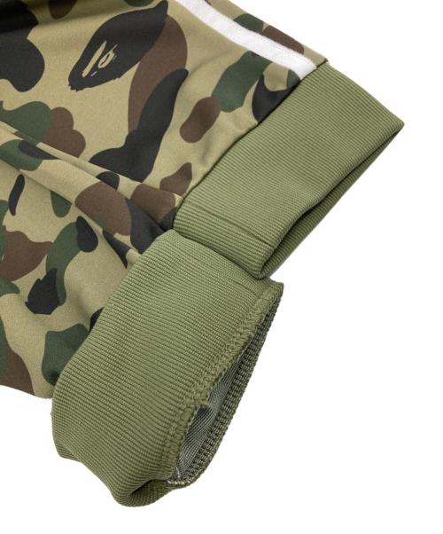 adidas（アディダス）adidas (アディダス) A BATHING APE (ア ベイシング エイプ) トラックパンツ グリーン サイズ:Ｍの古着・服飾アイテム