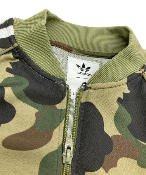 adidas（アディダス）adidas (アディダス) A BATHING APE (ア ベイシング エイプ) トラックジャケット グリーン サイズ:Mの古着・服飾アイテム