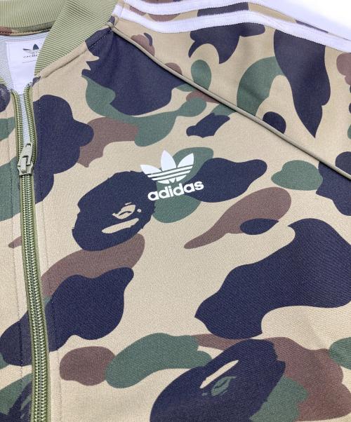 adidas（アディダス）adidas (アディダス) A BATHING APE (ア ベイシング エイプ) トラックジャケット グリーン サイズ:Mの古着・服飾アイテム